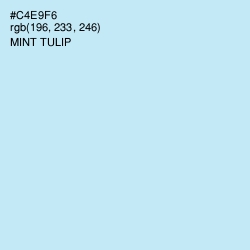 #C4E9F6 - Mint Tulip Color Image